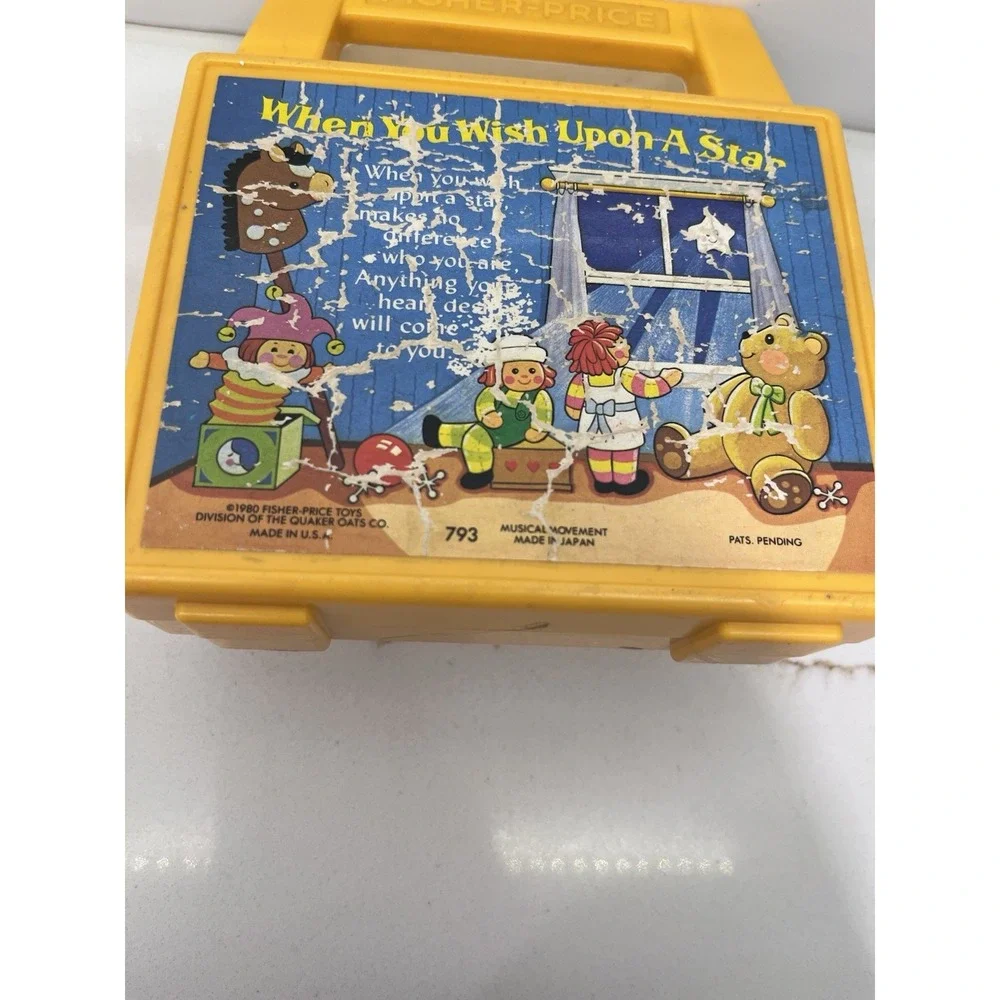 Vintage 1980 Fisher Price When You Wish Upon Star Wind Up Music Radio #793 WORKS
